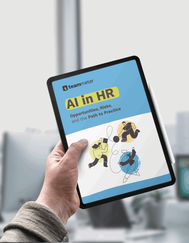AI in HR e-book cover by Teammeter